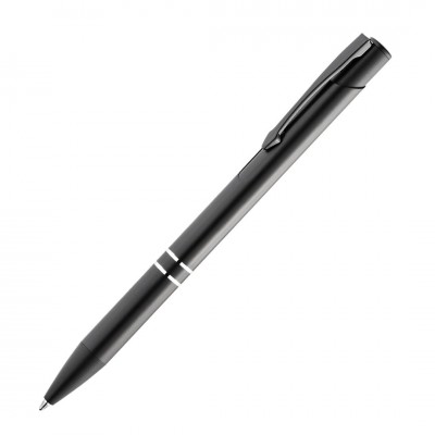 Ручка шариковая, черная, отделка черная