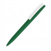 Ручка шариковая ZET, софт-тач, темно-зеленая