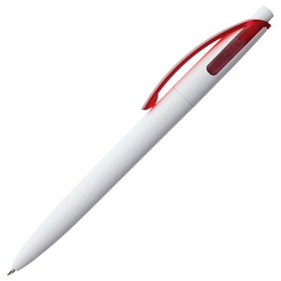 Ручка шариковая 14,4х1,1см белая с красным