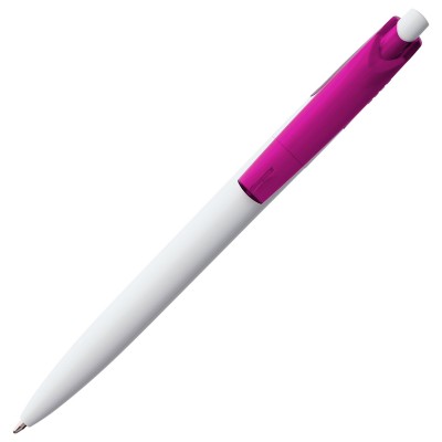 Ручка шариковая 14,4х1,1см белая с розовым