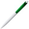 Ручка шариковая 14,4х1,1см белая с зеленым