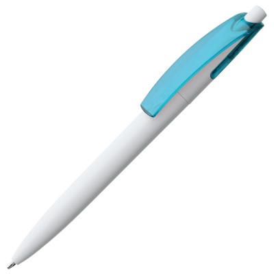Ручка шариковая 14,4х1,1см белая с голубым