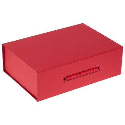 Коробка 27х18,8х8,5см с крышкой на магните, красная
