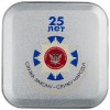 Коробка квадратная 7,6х7,6х4см серебристая
