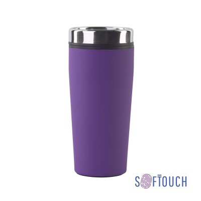 Термостакан 500мл пластик/soft touch/нержавеющая сталь, фиолетовый