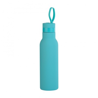Бутылка для воды 700мл "Фитнес", покрытие soft touch, бирюзовый
