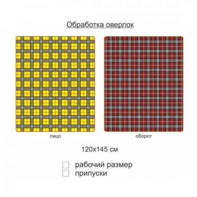 Плед флисовый с полной запечаткой