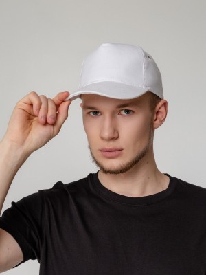 Бейсболка 260г/м² хлопок твил, белая