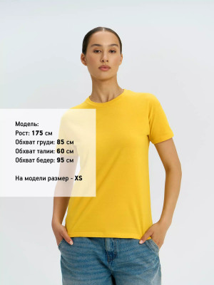 Футболка унисекс 150г/м², хлопок, желтая