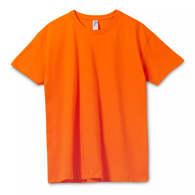 Футболка унисекс 150г/м², хлопок, оранжевая