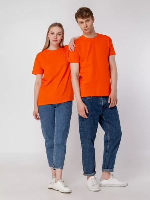 Футболка унисекс 150г/м², хлопок, оранжевая