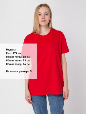 Футболка унисекс 150г/м², хлопок, красная