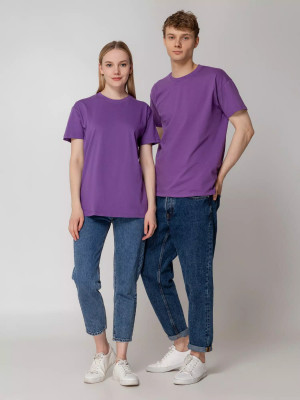 Футболка унисекс 150г/м², хлопок, фиолетовая