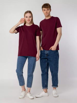 Футболка унисекс 150г/м², хлопок, бордовая