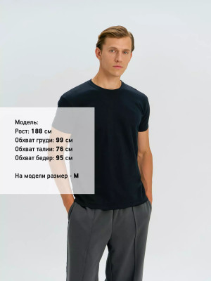 Футболка унисекс 150г/м², хлопок, черная