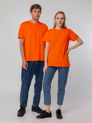 Футболка унисекс 140 г/м², хлопок, оранжевая