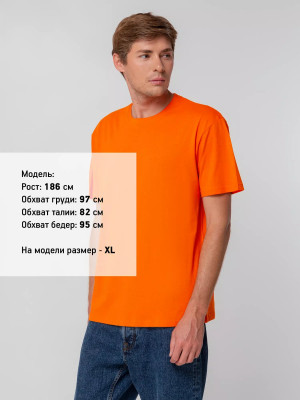 Футболка унисекс 140 г/м², хлопок, оранжевая
