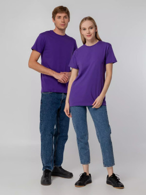 Футболка унисекс 140 г/м², хлопок, фиолетовая