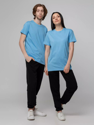 Футболка унисекс 140 г/м², хлопок, голубая