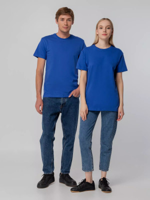 Футболка унисекс 140 г/м², хлопок, ярко-синяя