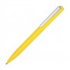 Ручка пластиковая шариковая, покрытие soft-touch, пластик, желтая