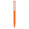 Ручка пластиковая шариковая, покрытие soft-touch, пластик, оранжевая