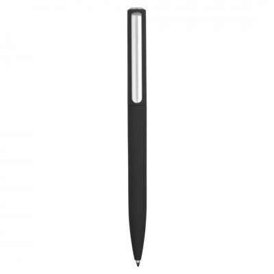 Ручка пластиковая шариковая, покрытие soft-touch, пластик, черная