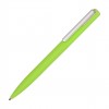 Ручка пластиковая шариковая, покрытие soft-touch, пластик, зеленое яблоко