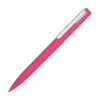 Ручка пластиковая шариковая, покрытие soft-touch, пластик, розовый