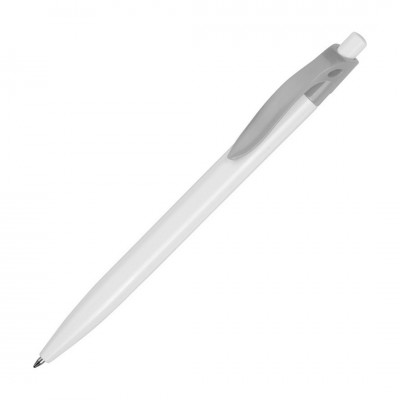 Ручка шариковая "Kakadu" пластик, бело/серая