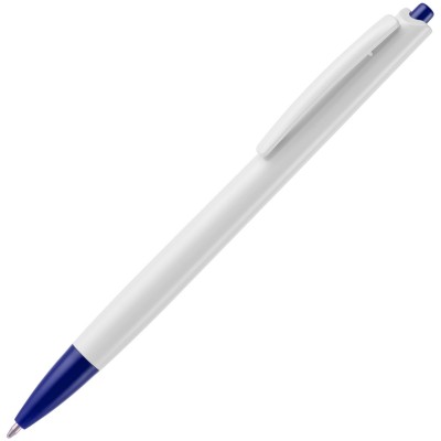 Ручка шариковая 14,5х1см белая с синим