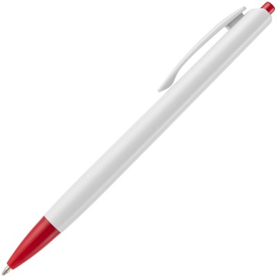 Ручка шариковая 14,5х1см белая с красным