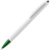 Ручка шариковая 14,5х1см белая с зеленым