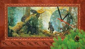 "Шишкин лес" календарь квартальный с часами-мини
