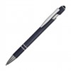 Ручка-стилус шариковая, soft-touch, темно-синяя