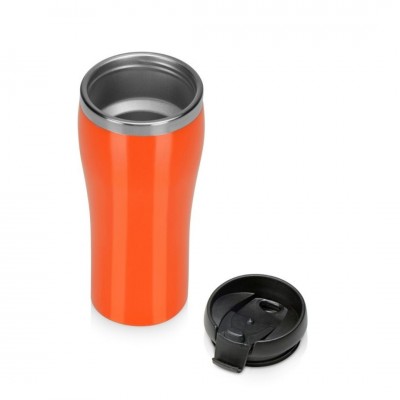 Термокружка  350мл металл/пластик, оранжевая
