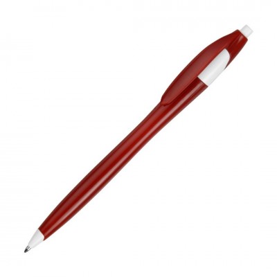 Ручка шариковая, пластик, красный/белый