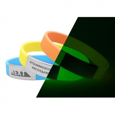Силиконовые светонакопительные ID браслеты
