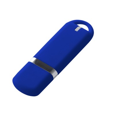 Флешка 16Гб пластик софт-тач, синий