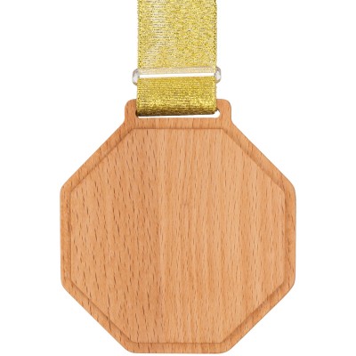 Медаль "Шестигранник" 8х8,5х1см, бук