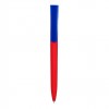 Ручка шариковая ZET  MIX, софт тач, красная с синим