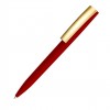 Ручка шариковая ZET  MIX, софт тач, темно-красная с золотым