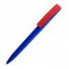 Ручка шариковая ZET  MIX, софт тач, cиняя с красным