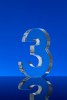 Награда "Лидер 3" хрусталь 11,5x7,5x2,5см