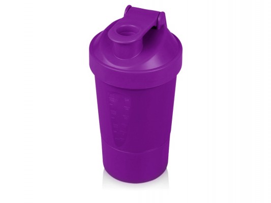 Шейкер 400мл для спортивного питания, фиолетовый