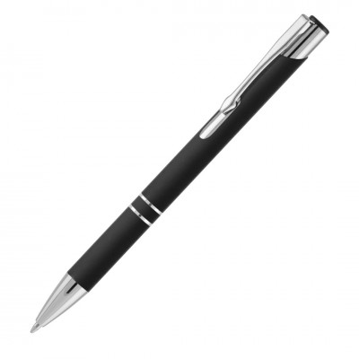 Ручка шариковая металл/soft-touch, черная