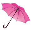 Зонт-трость 100см с деревянной ручкой, ярко-розовый (фуксия)