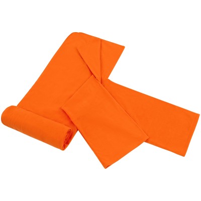 Плед с рукавами флисовый в чехле, оранжевый