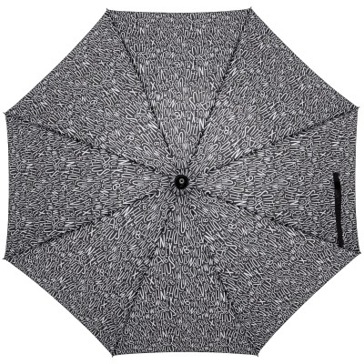 Зонт-трость 105см буквы, черный