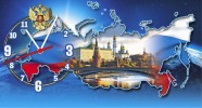 "Федерация" Календарь квартальный с часами-макси